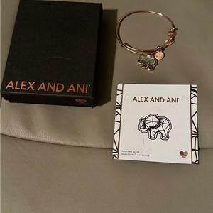 New Alex and Ani Crystal Elephant Bracelet Rose Gold
